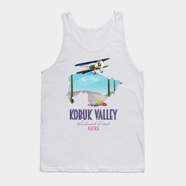 Kobuk Valley Alaska Map Tank Top by nickemporium1